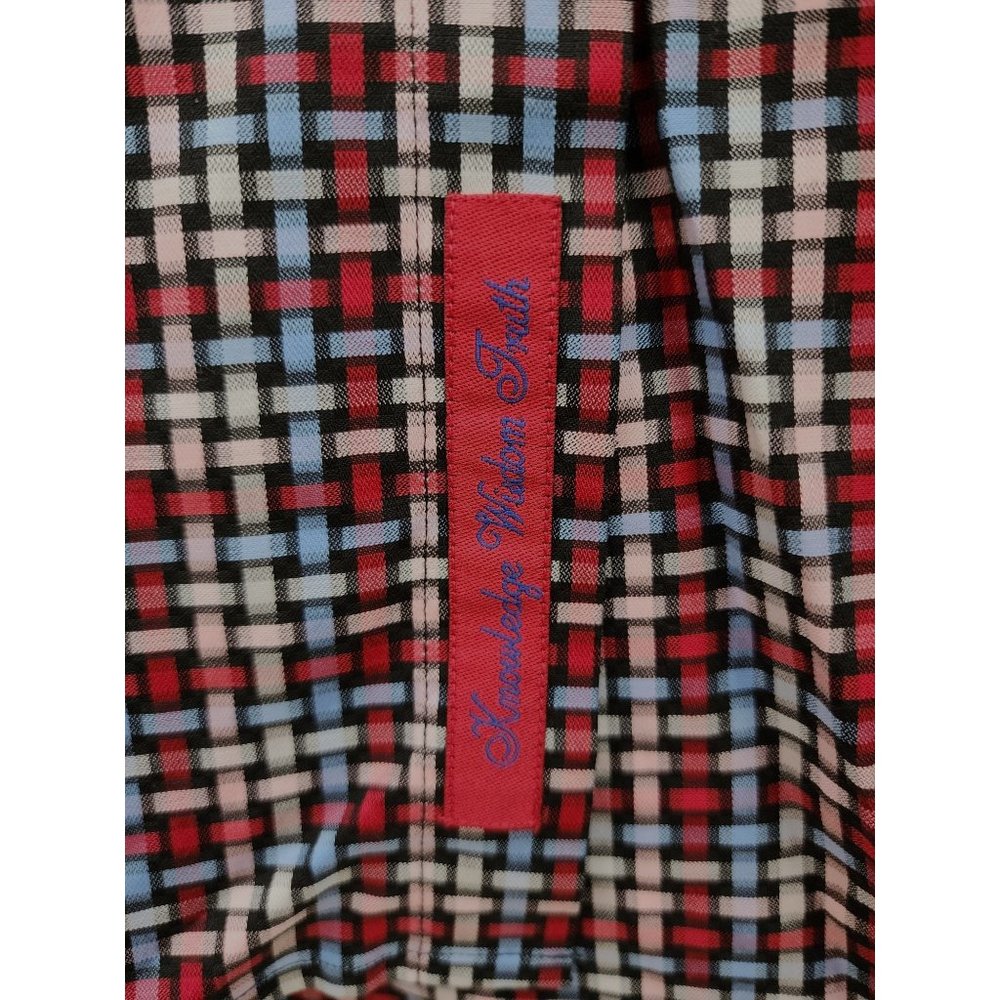 Robert Graham NWT Plaid Shirt XL Red Blue Gingham Longsleeve Button Extra Large - Picture 4 of 4